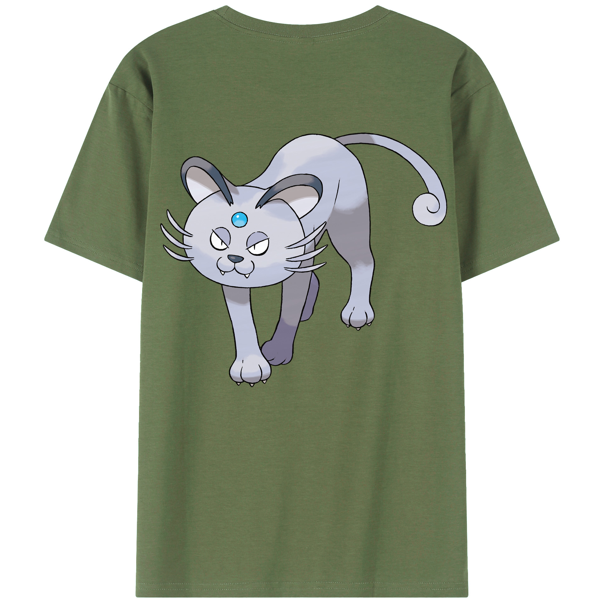 （画像用） ポケットモンスター Pokémon 綿100％ メンズ半袖Tシャツ（バックプリント） 通気性